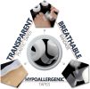 Transparent Surgical Tapes; 1/2 inch x 10 yds. Pack of 24 Clear Medical Tapes. Adhesive Plastic Wound Dressing Bandage for Hospital. Hypoallergenic Fi