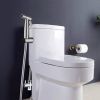 Handheld Bidet Sprayer Stainless Steel Bathroom Shower Toilet Bidet Sprayer Baby Cloth Diaper Sprayer Kit with Hose Brass Valve For Personal Hygiene T