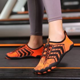 Men's And Women's Non-slip Five-finger Mountaineering Fitness Shoes (Option: D025 Orange-43)